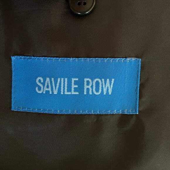 Savile Row Size 44R 44 Black Suit Jacket Blazer Sportcoat Wool Career Office - Picture 3 of 6